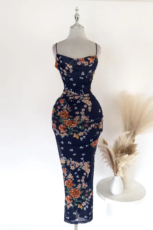 Midi dresses with mesh inserts for a trendy and breathable option Noella Floral Maxi Dress Midi dresses with mesh inserts for a trendy and breathable option Noella Floral Maxi Dress