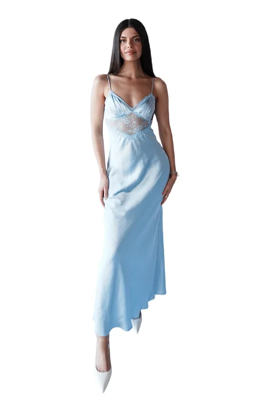 Midi dresses with tassel accents for a bohemian and free - spirited style Darling Maxi Dress - Blue