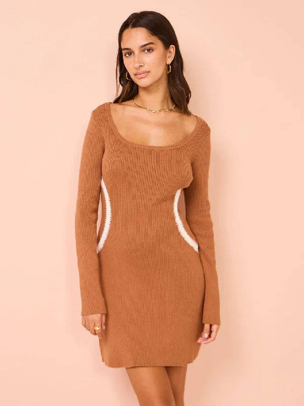 Mini dresses with pleated skirts for a classic look Mon Renn Connect Mini Dress in Chai Mini dresses with pleated skirts for a classic look Mon Renn Connect Mini Dress in Chai