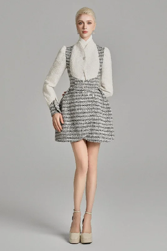 Linen mini dresses for a breathable summer option Gwen Tulip Cuff Sleeved Tweed Mini Dress Linen mini dresses for a breathable summer option Gwen Tulip Cuff Sleeved Tweed Mini Dress