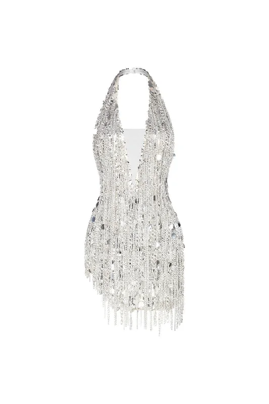 Plaid mini dresses for fall fashion Arlette Halter Sleeveless Mesh Sequin Mini Dress Plaid mini dresses for fall fashion Arlette Halter Sleeveless Mesh Sequin Mini Dress