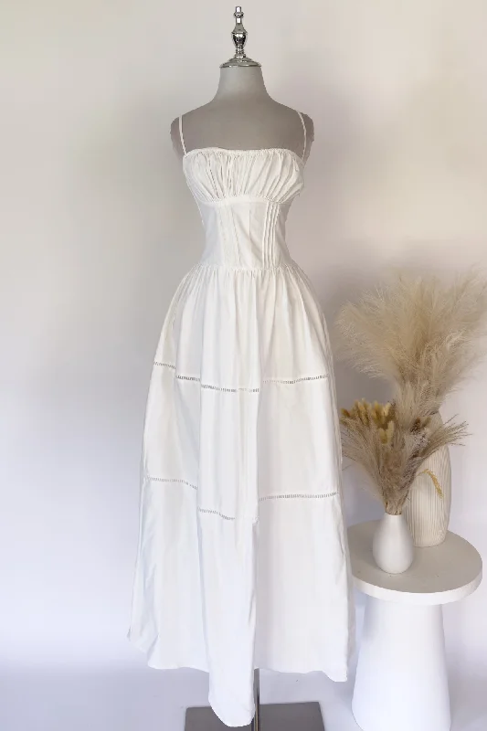 Midi dresses with halter necks for a stylish and comfortable option Mona Maxi Dress - White Midi dresses with halter necks for a stylish and comfortable option Mona Maxi Dress - White