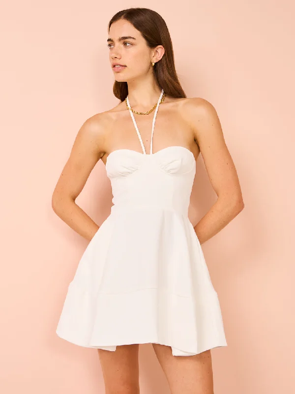 Mini dresses with ribbed textures for a unique appearance One Fell Swoop Evelyn Mini Dress in Ivory Crepe Mini dresses with ribbed textures for a unique appearance One Fell Swoop Evelyn Mini Dress in Ivory Crepe