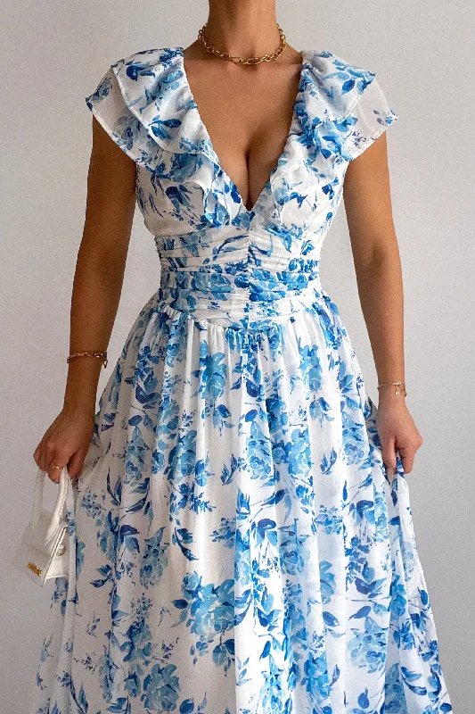 Midi dresses with side slits for a sexy and elegant appearance Emilie Floral Midi Dress