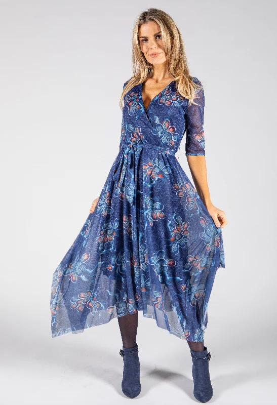 A - line midi dresses with floral prints for spring brunches Floral Print Midi Wrap Dress A - line midi dresses with floral prints for spring brunches Floral Print Midi Wrap Dress
