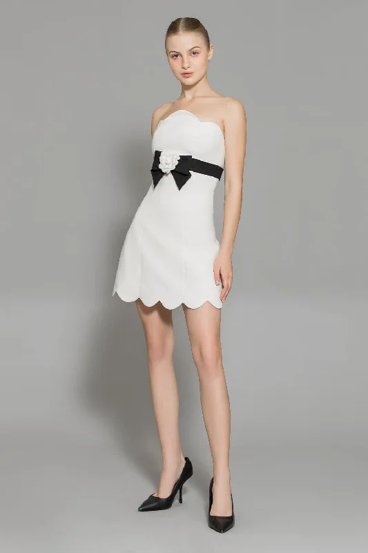 Mini dresses with button - down fronts Scout A-line Back Zipper Wool Mini Dress