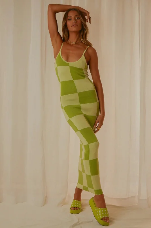 Midi dresses with embroidered accents for a unique and detailed design Printed Spaghetti Straps Midi Dress