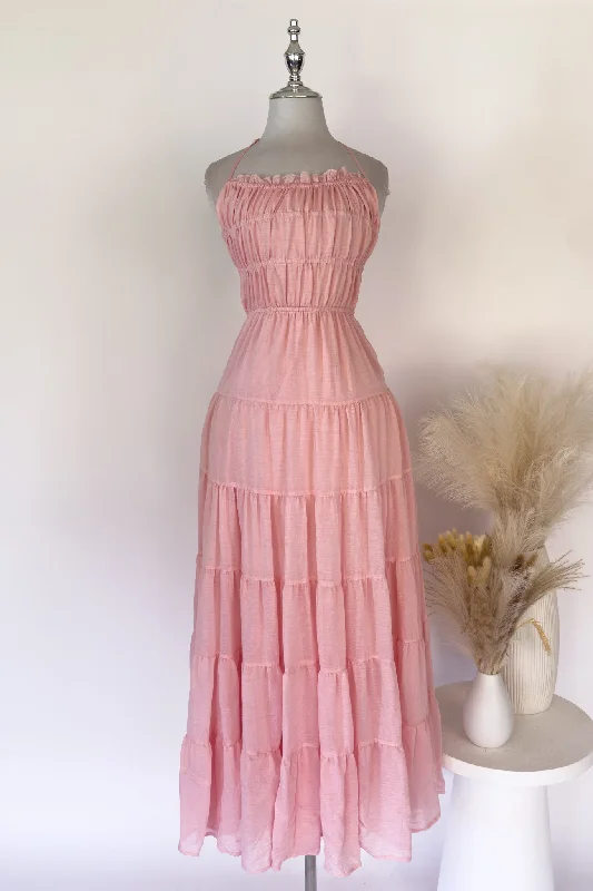 Midi dresses with pleated skirts for a timeless and elegant appeal Penelopy Maxi Dress - Pink Midi dresses with pleated skirts for a timeless and elegant appeal Penelopy Maxi Dress - Pink