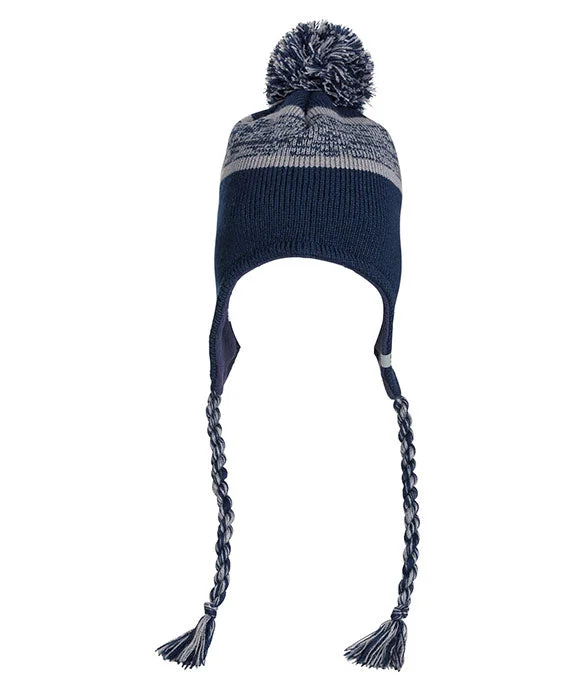 Women's zip - front sweatshirt with contrast stitching for a sporty aesthetic5007JA - J America Backcountry Knit Pom Hat | Navy Women's zip - front sweatshirt with contrast stitching for a sporty aesthetic5007JA - J America Backcountry Knit Pom Hat | Navy