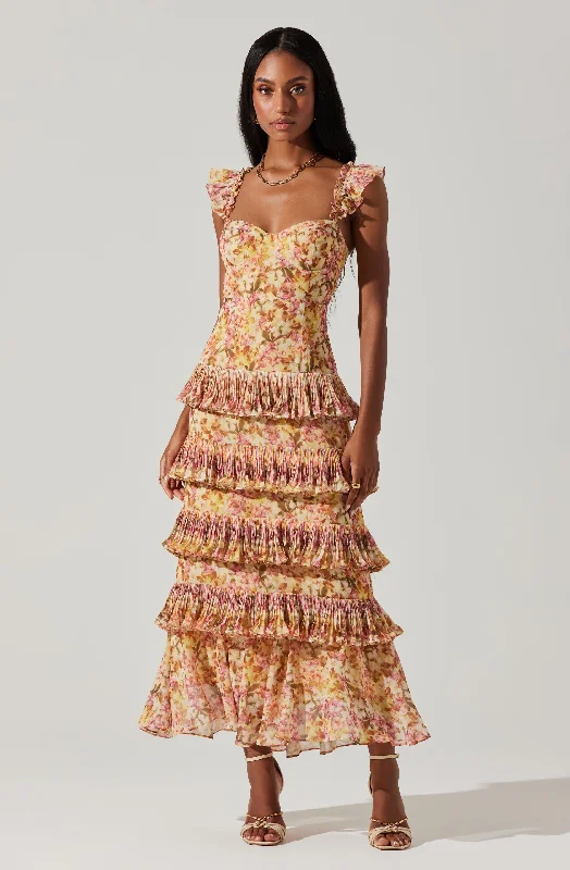 Halter Neck Women Dress to Show Off the Shoulders and NecklineAyesha Tiered Ruffle Maxi Dress Halter Neck Women Dress to Show Off the Shoulders and NecklineAyesha Tiered Ruffle Maxi Dress