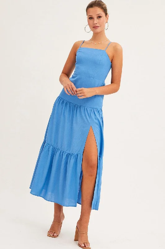 Little Black Women Dress with Sequins for a Glamorous Night OutBlue Maxi Dress Sleeveless Square Neck Linen Blend Little Black Women Dress with Sequins for a Glamorous Night OutBlue Maxi Dress Sleeveless Square Neck Linen Blend