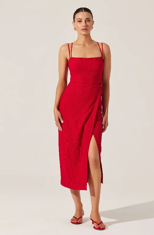 Mermaid - Style Women Dress with a Fitted Silhouette for Special OccasionsBrinda Wrap Midi Dress Mermaid - Style Women Dress with a Fitted Silhouette for Special OccasionsBrinda Wrap Midi Dress
