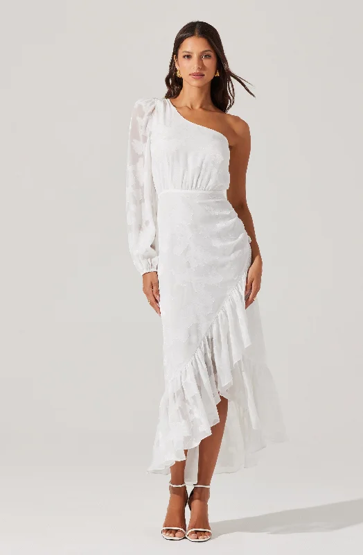Sheath Women Dress with a Tailored Fit for a Professional LookCalista One Shoulder Midi Dress Sheath Women Dress with a Tailored Fit for a Professional LookCalista One Shoulder Midi Dress