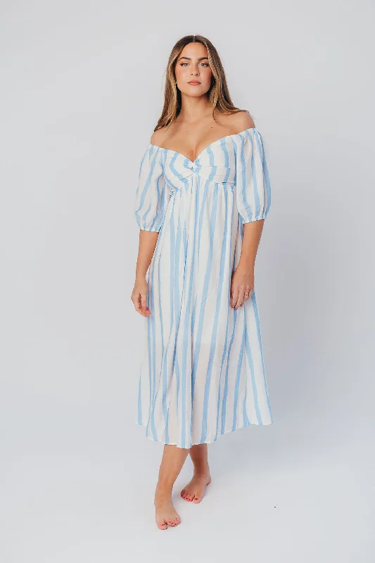 Lace - Embellished Women Dress for an Elegant and Sophisticated AppearanceClara Puffed Sleeve Midi Dress with Twisted Bodice in Cloud Lace - Embellished Women Dress for an Elegant and Sophisticated AppearanceClara Puffed Sleeve Midi Dress with Twisted Bodice in Cloud