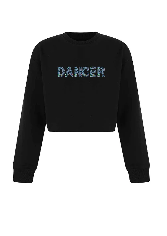 Women's cropped sweatshirt with a slogan graphic for a fun and expressive lookDANCER Cropped Sweat Women's cropped sweatshirt with a slogan graphic for a fun and expressive lookDANCER Cropped Sweat