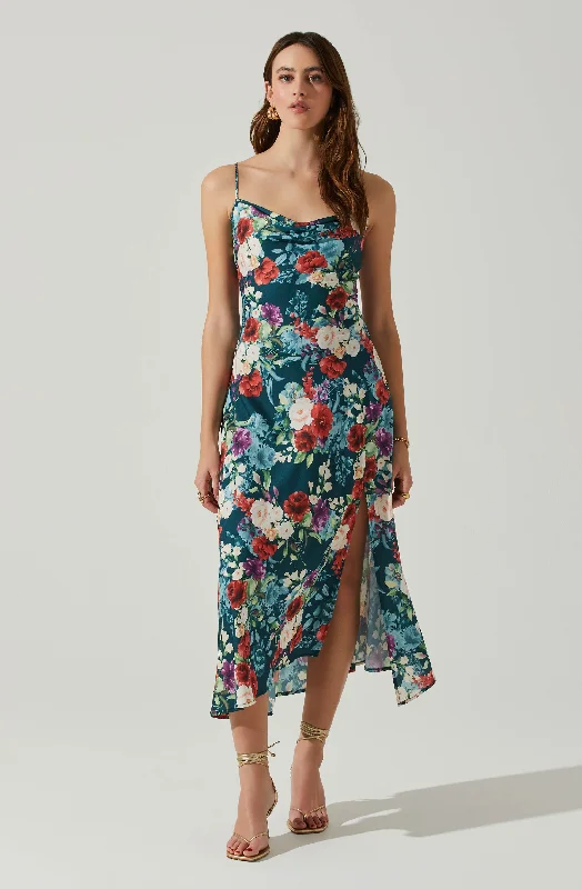 Sheath Women Dress with a Tailored Fit for a Professional LookGaia Floral Midi Dress Sheath Women Dress with a Tailored Fit for a Professional LookGaia Floral Midi Dress