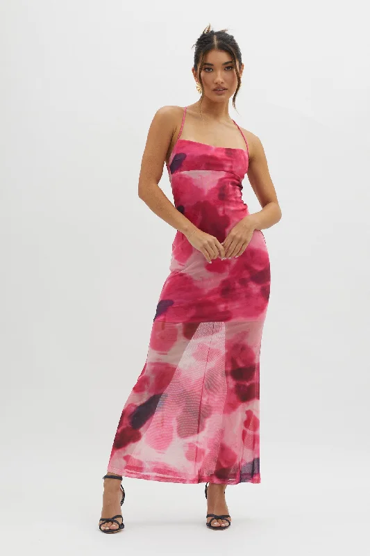 Wrap - Style Women Dress with Adjustable Fit for All Body TypesLetting Go Tie-Up Back Maxi Dress Red Wrap - Style Women Dress with Adjustable Fit for All Body TypesLetting Go Tie-Up Back Maxi Dress Red