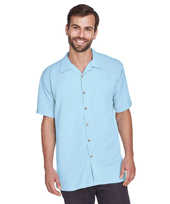 Women's zip - up sweatshirt in pastel blue for a soft and stylish outfitM570 - Harriton Mens Bahama Cord Camp Shirt | Cloud Blue Women's zip - up sweatshirt in pastel blue for a soft and stylish outfitM570 - Harriton Mens Bahama Cord Camp Shirt | Cloud Blue