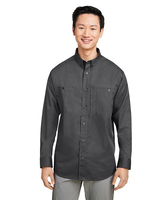 Women's graphic - printed sweatshirt featuring floral patterns for a feminine touchM585L - Harriton Mens Advantage IL Long-Sleeve Workshirt | Dark Charcoal Women's graphic - printed sweatshirt featuring floral patterns for a feminine touchM585L - Harriton Mens Advantage IL Long-Sleeve Workshirt | Dark Charcoal