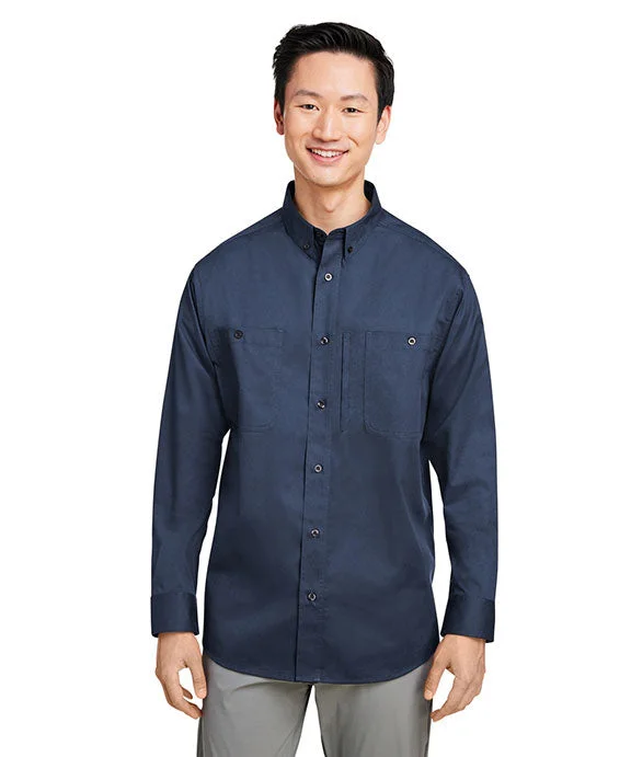 Women's zip - up sweatshirt in pastel blue for a soft and stylish outfitM585L - Harriton Mens Advantage IL Long-Sleeve Workshirt | Dark Navy Women's zip - up sweatshirt in pastel blue for a soft and stylish outfitM585L - Harriton Mens Advantage IL Long-Sleeve Workshirt | Dark Navy