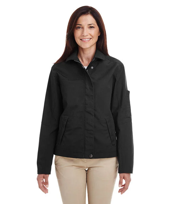 Women's tie - dye hoodie in bright colors for a retro and eye - catching styleM705W - Harriton Ladies Auxiliary Canvas Work Jacket | Black Women's tie - dye hoodie in bright colors for a retro and eye - catching styleM705W - Harriton Ladies Auxiliary Canvas Work Jacket | Black