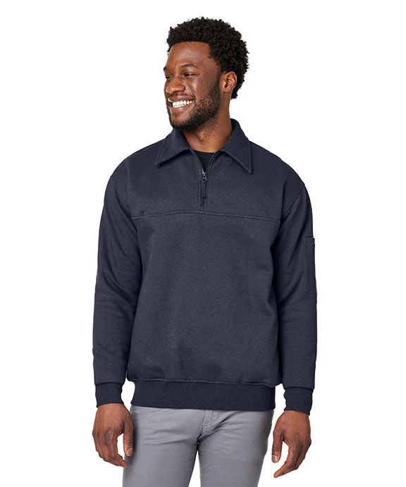 Women's hoodie with a kangaroo pocket and a pom - pom drawstring for added charmM712 - Harriton Mens ClimaBloc™ Heavyweight Tactical Quarter-Zip | Dark Navy Women's hoodie with a kangaroo pocket and a pom - pom drawstring for added charmM712 - Harriton Mens ClimaBloc™ Heavyweight Tactical Quarter-Zip | Dark Navy
