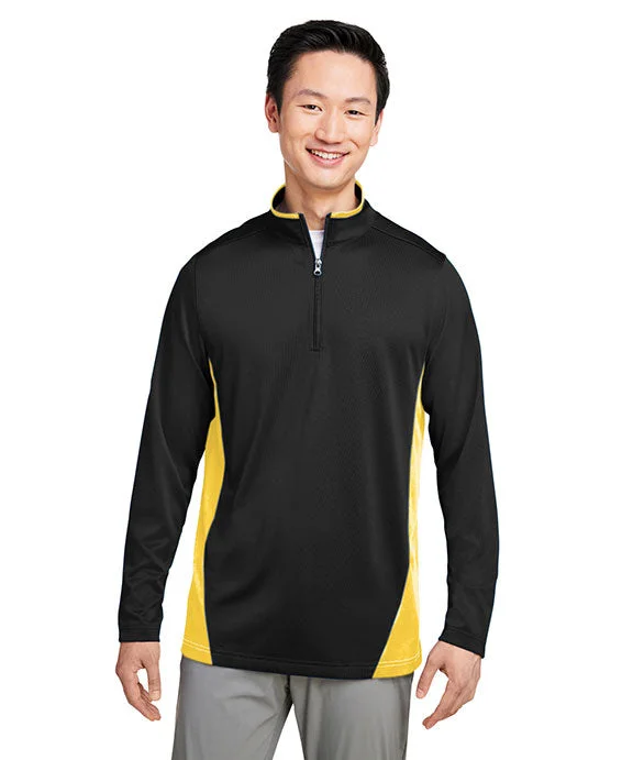 Women's tie - front hoodie in a lightweight fabric for summer layeringM786 - Harriton Mens Flash Snag Protection Plus IL Colorblock Quarter-Zip | Black/Sunray Yellow Women's tie - front hoodie in a lightweight fabric for summer layeringM786 - Harriton Mens Flash Snag Protection Plus IL Colorblock Quarter-Zip | Black/Sunray Yellow