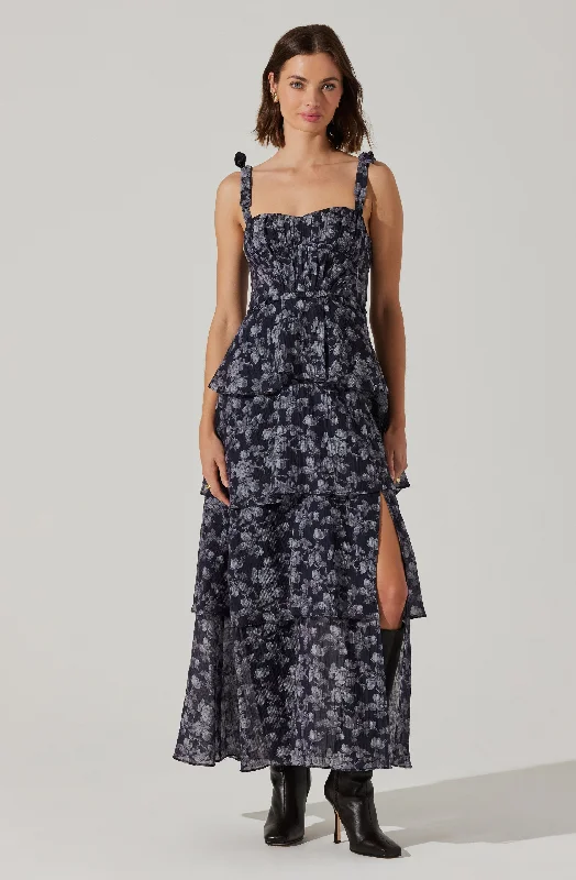Shift Women Dress with a Simple and Classic Design for Everyday WearMellorie Floral Tiered Maxi Dress Shift Women Dress with a Simple and Classic Design for Everyday WearMellorie Floral Tiered Maxi Dress