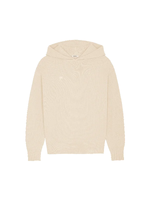 Women's sherpa - lined hoodie for extreme cold weather outdoor activitiesMens DNA Recycled Cashmere Hoodie—ecru ivory Women's sherpa - lined hoodie for extreme cold weather outdoor activitiesMens DNA Recycled Cashmere Hoodie—ecru ivory