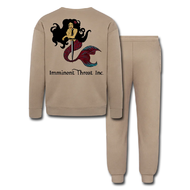 Women's sweatshirt with a mesh panel insert for breathability during workoutsMermaid Lounge Set Women's sweatshirt with a mesh panel insert for breathability during workoutsMermaid Lounge Set