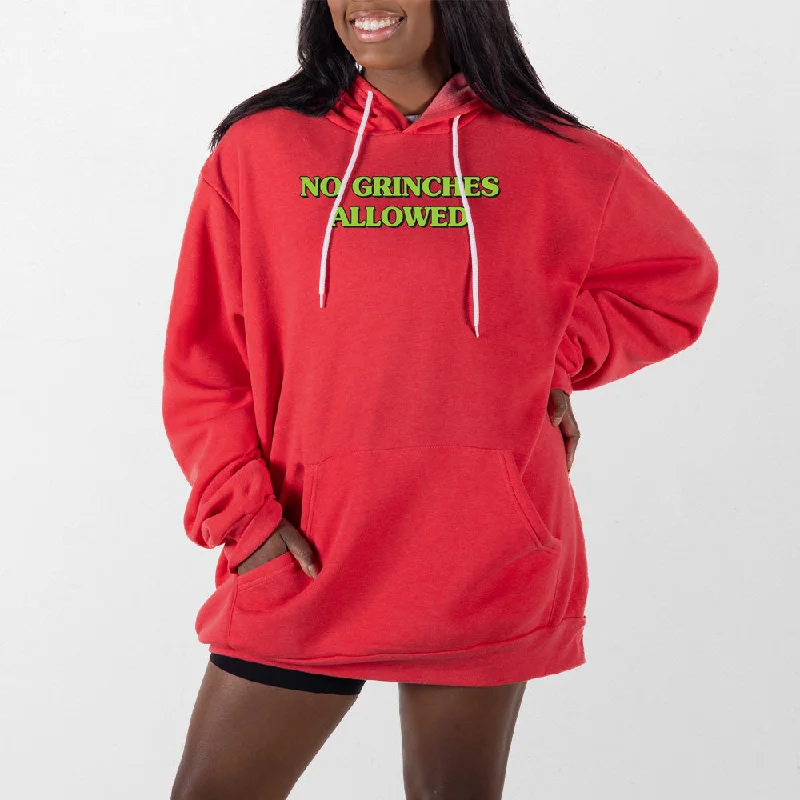 Women's hoodie with a detachable hood for customizable stylingNo Grinches Allowed Giant Hoodie Women's hoodie with a detachable hood for customizable stylingNo Grinches Allowed Giant Hoodie