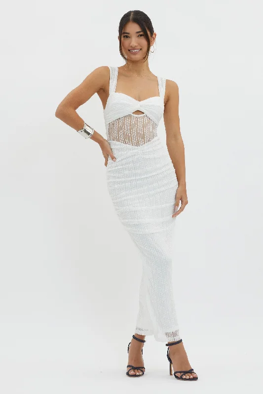 Little Black Women Dress with Sequins for a Glamorous Night OutOliana Embroidered Mesh Midi Dress White Little Black Women Dress with Sequins for a Glamorous Night OutOliana Embroidered Mesh Midi Dress White