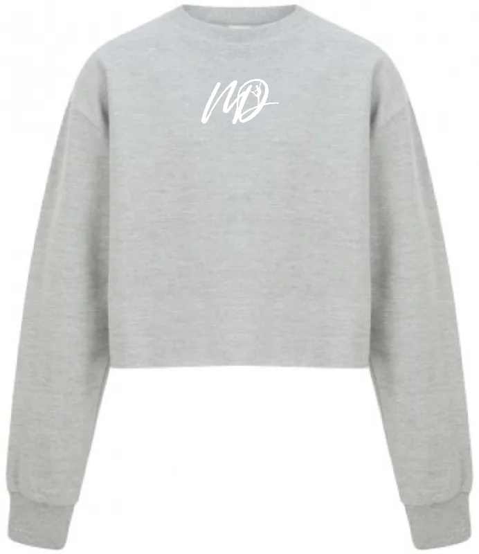 Women's graphic - printed sweatshirt featuring floral patterns for a feminine touchRaw Hem Cropped Sweat Women's graphic - printed sweatshirt featuring floral patterns for a feminine touchRaw Hem Cropped Sweat