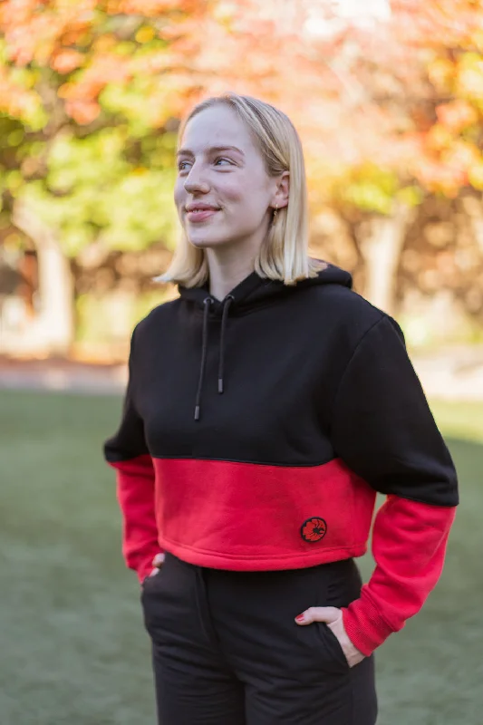 Women's tie - front hoodie in a lightweight fabric for summer layeringRedbacks Crop Hoodie Women's tie - front hoodie in a lightweight fabric for summer layeringRedbacks Crop Hoodie