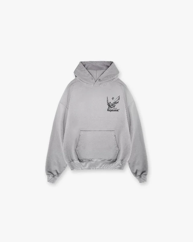 Women's zip - front sweatshirt with contrast stitching for a sporty aestheticSpirits Of Summer Hoodie - Mist Women's zip - front sweatshirt with contrast stitching for a sporty aestheticSpirits Of Summer Hoodie - Mist