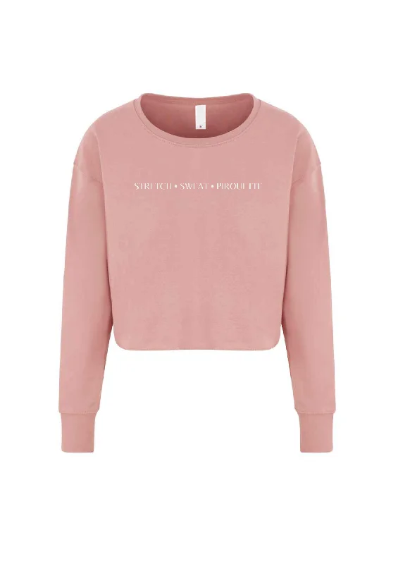 Women's mock - neck sweatshirt made of moisture - wicking material for fitness useStretch. Sweat. Pirouette- Cropped Sweat Women's mock - neck sweatshirt made of moisture - wicking material for fitness useStretch. Sweat. Pirouette- Cropped Sweat