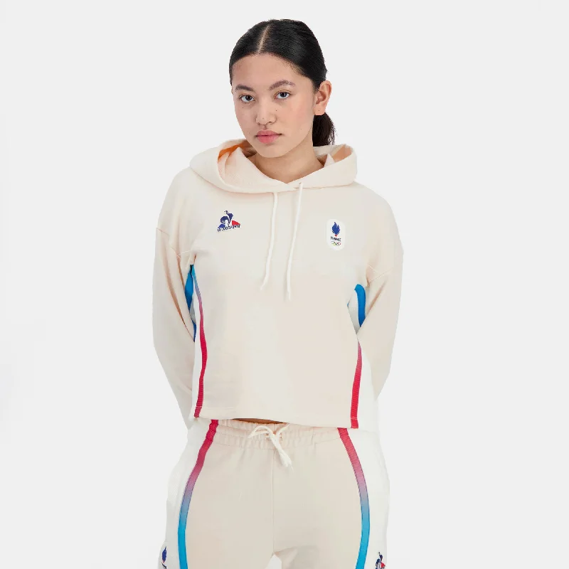 Women's graphic - printed sweatshirt featuring floral patterns for a feminine touch2410471-EFRO 24 Hoody N°1 W écru | Sweat à capuche Équipe de France Femme Women's graphic - printed sweatshirt featuring floral patterns for a feminine touch2410471-EFRO 24 Hoody N°1 W écru | Sweat à capuche Équipe de France Femme