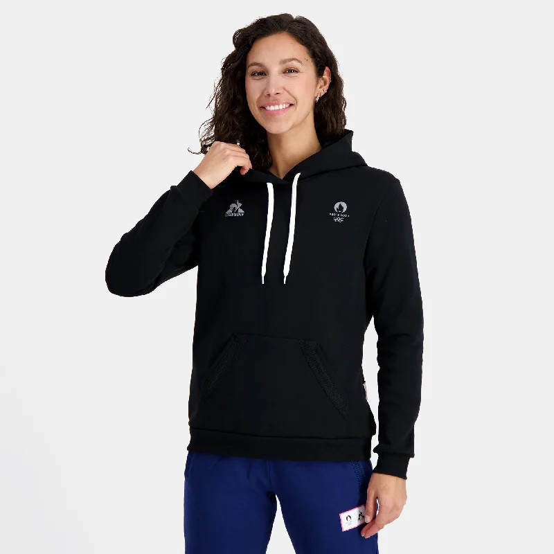 Women's quarter - zip sweatshirt made of organic cotton for eco - conscious fashion2410361-ESS P24 Hoody N°1 W black | Sweat à capuche Femme Women's quarter - zip sweatshirt made of organic cotton for eco - conscious fashion2410361-ESS P24 Hoody N°1 W black | Sweat à capuche Femme
