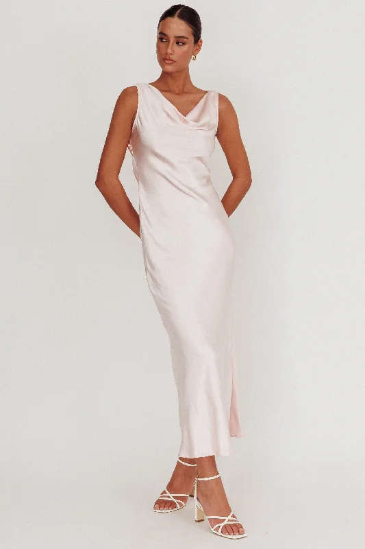 Off - the - Shoulder Women Dress for a Romantic and Feminine LookTake Care Backless Sash Maxi Dress Blush Off - the - Shoulder Women Dress for a Romantic and Feminine LookTake Care Backless Sash Maxi Dress Blush