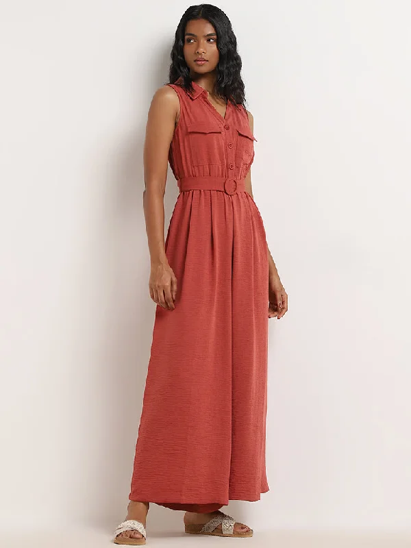 Empire Waist Women Dress to Accentuate the Bust and Conceal the Waist Empire Waist Women Dress to Accentuate the Bust and Conceal the Waist LOV Red Crinkle Textured Jumpsuit with Belt Empire Waist Women Dress to Accentuate the Bust and Conceal the Waist Empire Waist Women Dress to Accentuate the Bust and Conceal the Waist LOV Red Crinkle Textured Jumpsuit with Belt