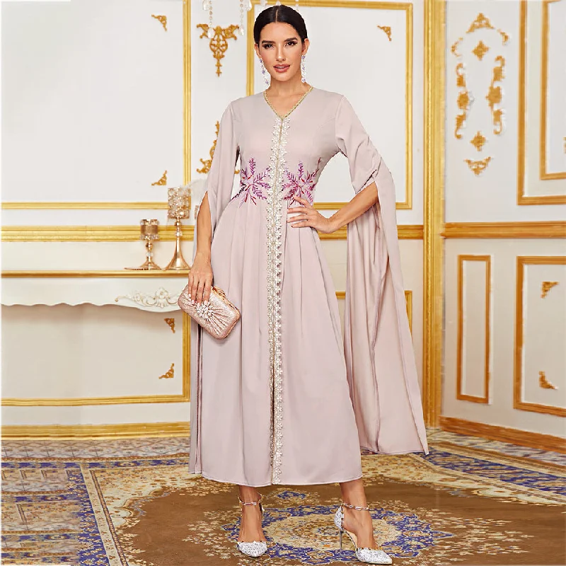 Ruffled Women Dress with Multiple Layers for a Playful and Girly Style Ruffled Women Dress with Multiple Layers for a Playful and Girly Style NiDELL MXZ-159-1 Muslim . Autumn New Middle East Arab Ladies Fashion Dress Robe