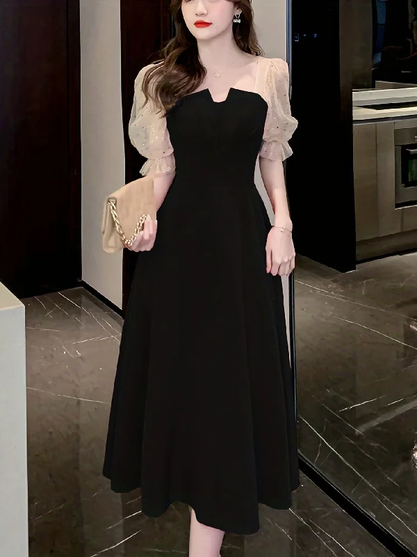 Halter Neck Women Dress to Show Off the Shoulders and Neckline Halter Neck Women Dress to Show Off the Shoulders and Neckline Sixsr Contrast Mesh Ruffle Dress, Elegant Puff Sleeve Evening Party Dress, Women's Clothing Halter Neck Women Dress to Show Off the Shoulders and Neckline Halter Neck Women Dress to Show Off the Shoulders and Neckline Sixsr Contrast Mesh Ruffle Dress, Elegant Puff Sleeve Evening Party Dress, Women's Clothing