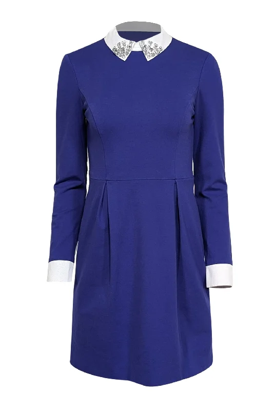 Mermaid - Style Women Dress with a Fitted Silhouette for Special Occasions Mermaid - Style Women Dress with a Fitted Silhouette for Special Occasions Ted Baker - Blue w/ Embellished White Collar Long Sleeve Mini Dress Sz 4 Mermaid - Style Women Dress with a Fitted Silhouette for Special Occasions Mermaid - Style Women Dress with a Fitted Silhouette for Special Occasions Ted Baker - Blue w/ Embellished White Collar Long Sleeve Mini Dress Sz 4