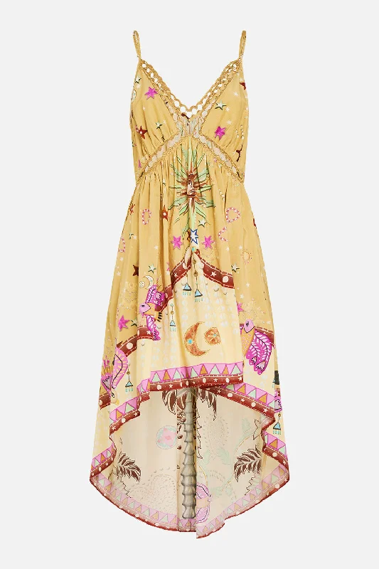 Maxi dresses with polka dot prints for a playful styleSTRAPPY HIGH LOW DRESS WITH POCKETS ASWAN ABSTRACT Maxi dresses with polka dot prints for a playful styleSTRAPPY HIGH LOW DRESS WITH POCKETS ASWAN ABSTRACT