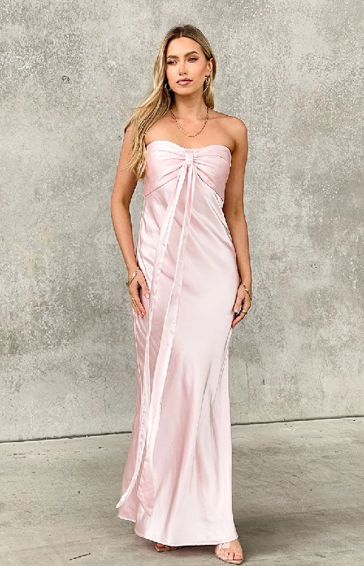 Maxi dresses with pocket details for added functionalityAriella Pink Satin Strapless Maxi Dress Maxi dresses with pocket details for added functionalityAriella Pink Satin Strapless Maxi Dress