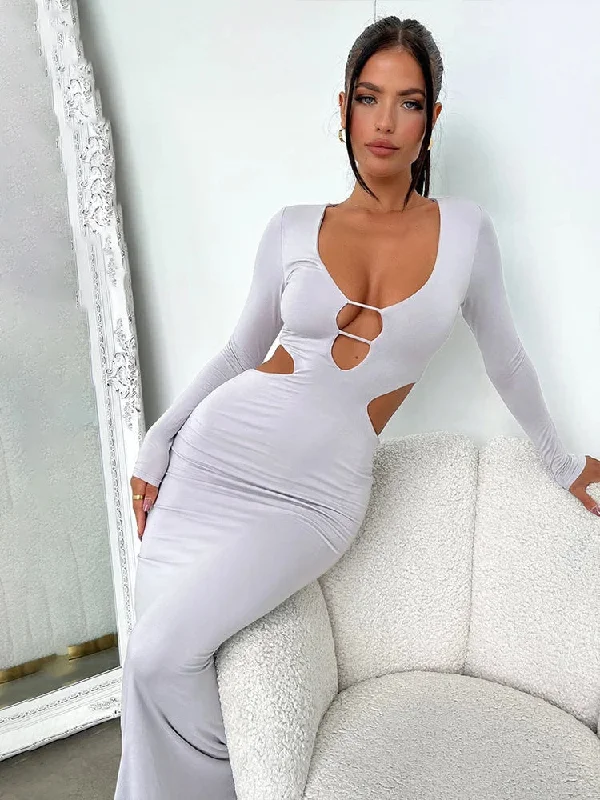 Maxi dresses with pocket details for added functionalityHollow Out Nightclub Slim Bodycon Long Elegant Autumn Winter Maxi Dress Maxi dresses with pocket details for added functionalityHollow Out Nightclub Slim Bodycon Long Elegant Autumn Winter Maxi Dress