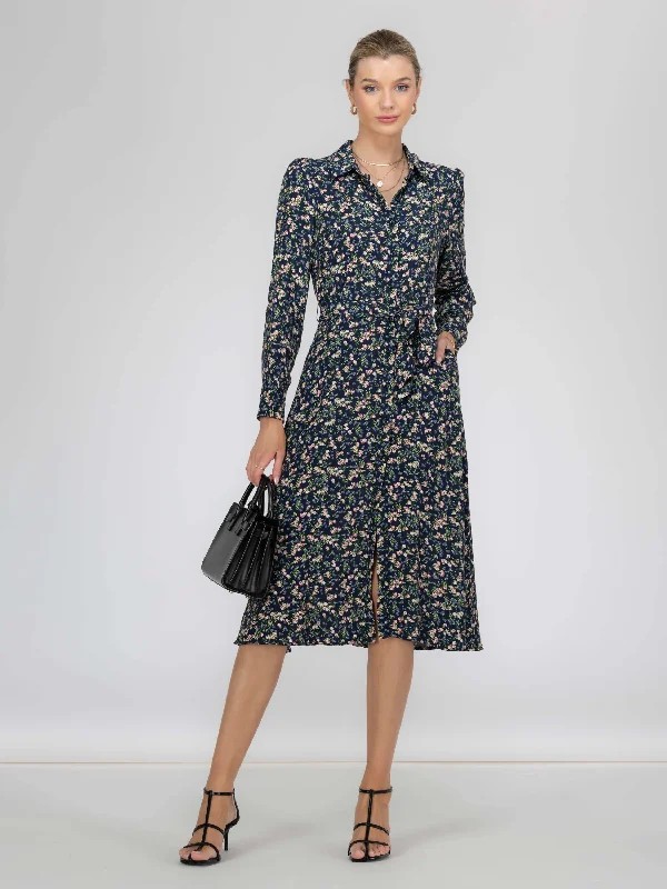 Maxi dresses with thin spaghetti straps for a delicate and feminine feelJolie Moi Shea Viscose Shirt Midi Dress, Navy Floral Maxi dresses with thin spaghetti straps for a delicate and feminine feelJolie Moi Shea Viscose Shirt Midi Dress, Navy Floral