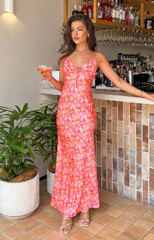 Maxi dresses with a belted empire waist for a more defined and flattering silhouetteJude Orange Floral Print Maxi Formal Dress Maxi dresses with a belted empire waist for a more defined and flattering silhouetteJude Orange Floral Print Maxi Formal Dress