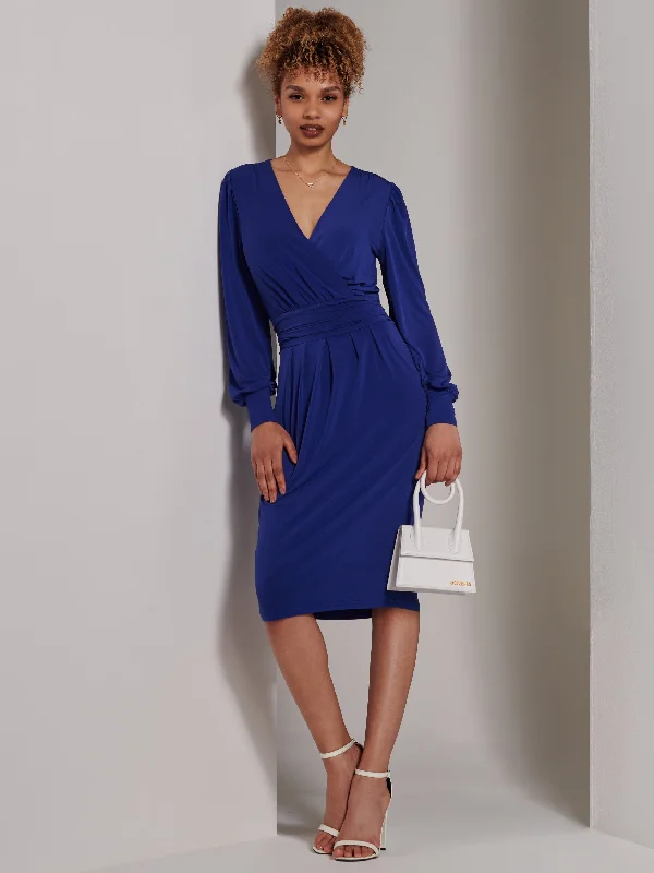 Maxi dresses with beaded embellishments for a fancy and luxurious eventKinslee Long Sleeve Pegged Dress, Royal Blue Maxi dresses with beaded embellishments for a fancy and luxurious eventKinslee Long Sleeve Pegged Dress, Royal Blue