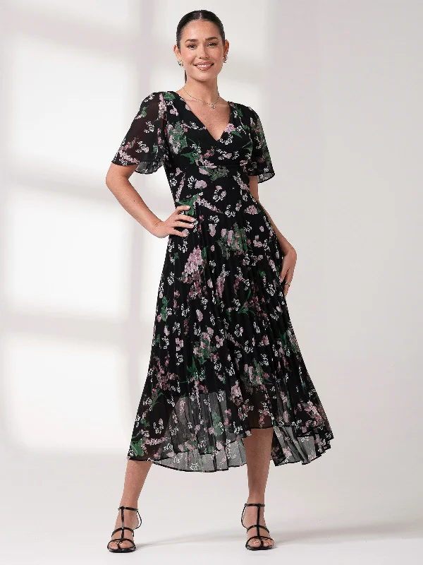Velvet maxi dresses with long sleeves for winter weddingsPleated Dip Hem Chiffon Maxi Dress Velvet maxi dresses with long sleeves for winter weddingsPleated Dip Hem Chiffon Maxi Dress